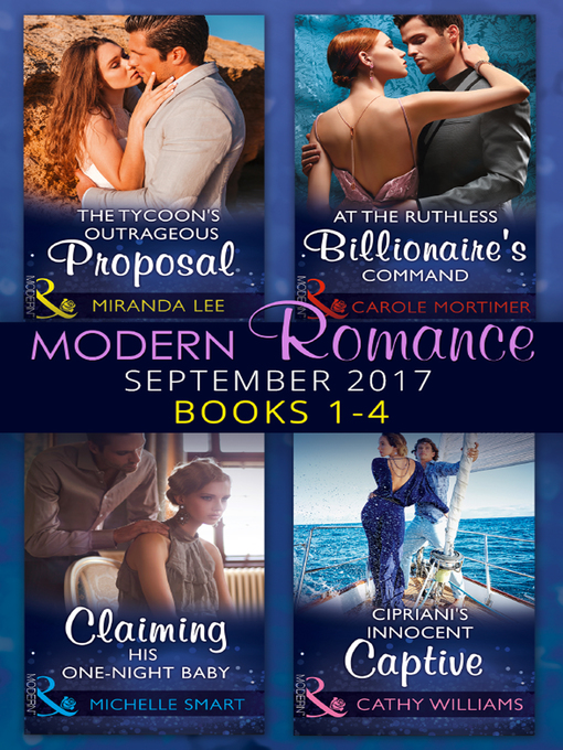 Cover image for Modern Romance September 2017 Books 1--4